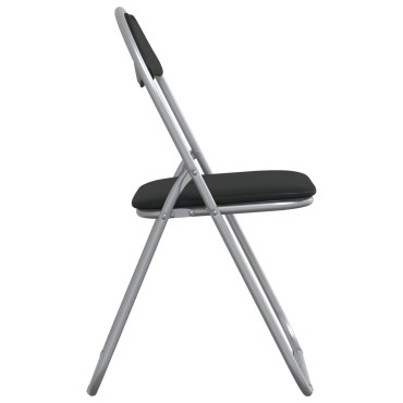 vidaXL Πτυσσόμενη Καρέκλα 2 τεμ. Μαύρο και Γκρι 48x43,5x81cm