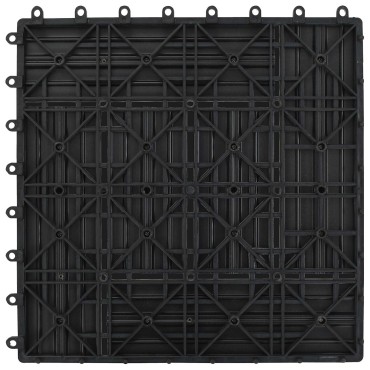 vidaXL Πλάκα Κατασκευής 11 τμχ. Γκρι 30 x 30 cm WPC