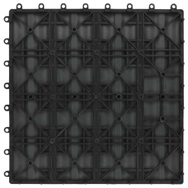 vidaXL Πλάκα Κατασκευής 3D Σχεδίαση 11 τμχ. Γκρι 30 x 30 cm WPC
