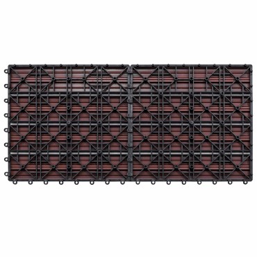 vidaXL Πλάκα Κατασκευής 6 τμχ. Καφέ 60 x 30 cm WPC