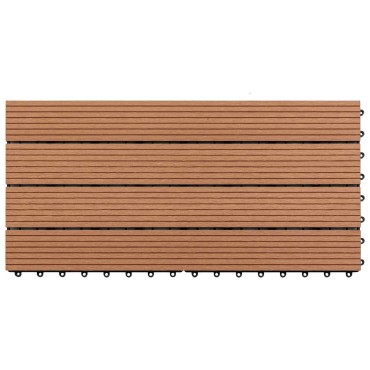 vidaXL Πλάκα Κατασκευής 6 τμχ. Καφέ 60 x 30 cm WPC
