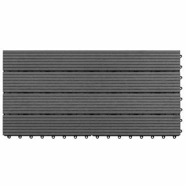 vidaXL Πλάκα Κατασκευής 6 τμχ. Γκρι 60 x 30 cm WPC