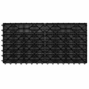 vidaXL Πλάκα Κατασκευής 6 τμχ. Μαύρο 60 x 30 cm WPC