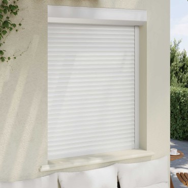 vidaXL Ρολό εισόδου Λευκός 100 x 130 cm Αλουμίνιο και Πολυουρεθάνη