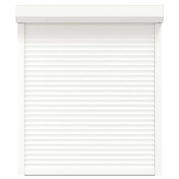 vidaXL Ρολό εισόδου Λευκός 110 x 130 cm Αλουμίνιο και Πολυουρεθάνη