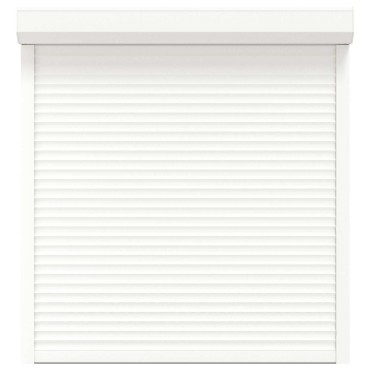 vidaXL Ρολό εισόδου Λευκός 130 x 140 cm Αλουμίνιο και Πολυουρεθάνη