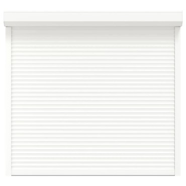 vidaXL Ρολό εισόδου Λευκός 160 x 150 cm Αλουμίνιο και Πολυουρεθάνη