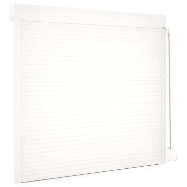 vidaXL Ρολό εισόδου Λευκός 160 x 150 cm Αλουμίνιο και Πολυουρεθάνη