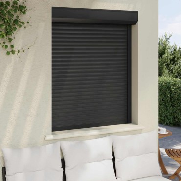 vidaXL Ρολό εισόδου Ανθρακί 100 x 120 cm Αλουμίνιο και Πολυουρεθάνη