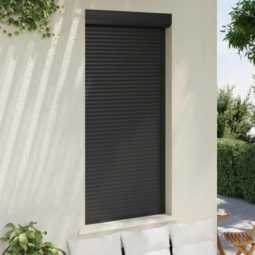 vidaXL Ρολό εισόδου Ανθρακί 100 x 210 cm Αλουμίνιο και Πολυουρεθάνη