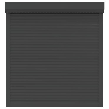 vidaXL Ρολό εισόδου Ανθρακί 130 x 140 cm Αλουμίνιο και Πολυουρεθάνη