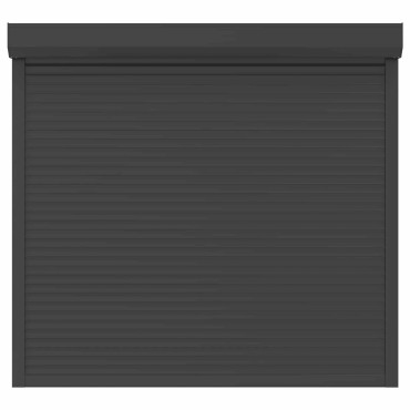 vidaXL Ρολό εισόδου Ανθρακί 160 x 150 cm Αλουμίνιο και Πολυουρεθάνη