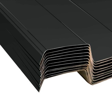 vidaXL Πάνελ οροφής 12 τμχ. Ανθρακί 129 x 45 εκ. Γαλβανισμένος χάλυβας
