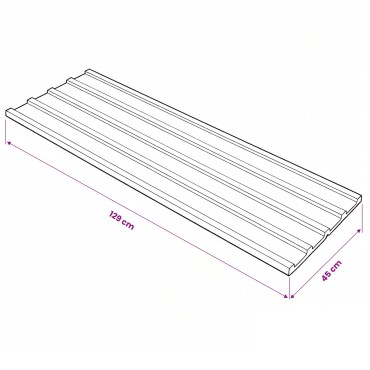 vidaXL Πάνελ οροφής 12 τμχ. Ανθρακί 129 x 45 εκ. Γαλβανισμένος χάλυβας