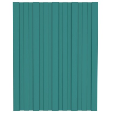 vidaXL Πάνελ οροφής 36 τμχ. Πράσινο 60 x 45 cm Γαλβανισμένος χάλυβας