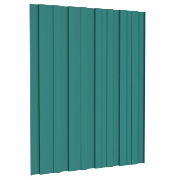 vidaXL Πάνελ οροφής 36 τμχ. Πράσινο 60 x 45 cm Γαλβανισμένος χάλυβας