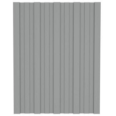 vidaXL Πάνελ οροφής 36 τμχ. Γκρι 60 x 45 cm Γαλβανισμένος χάλυβας