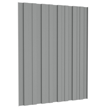 vidaXL Πάνελ οροφής 36 τμχ. Γκρι 60 x 45 cm Γαλβανισμένος χάλυβας