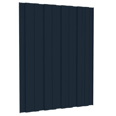 vidaXL Πάνελ οροφής 12 τμχ. Ανθρακί 60 x 45 cm Γαλβανισμένος χάλυβας
