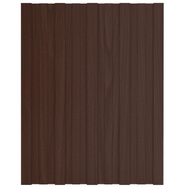 vidaXL Πάνελ οροφής 12 τμχ. Καφέ 60 x 45 cm Γαλβανισμένος χάλυβας