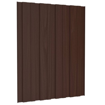 vidaXL Πάνελ οροφής 36 τμχ. Καφέ 60 x 45 cm Γαλβανισμένος χάλυβας