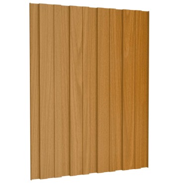 vidaXL Πάνελ οροφής 12 τμχ. Φυσικό 60 x 45 cm Γαλβανισμένος χάλυβας