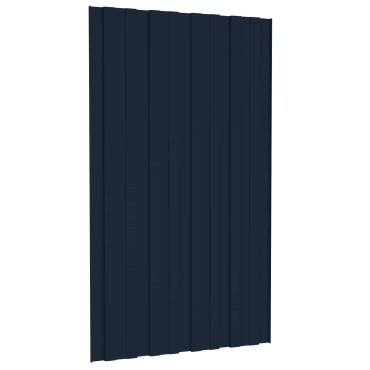 vidaXL Πάνελ οροφής 12 τεμ. Ανθρακί 80 x 45 cm Γαλβανισμένος χάλυβας