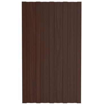 vidaXL Πάνελ οροφής 36 τμχ. Καφέ 80 x 45 cm Γαλβανισμένος χάλυβας