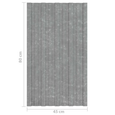 vidaXL Πάνελ οροφής 12 τμχ. Ασημί 80 x 45 cm Γαλβανισμένος χάλυβας
