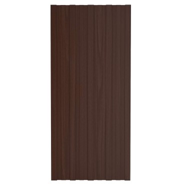 vidaXL Πάνελ οροφής 36 τμχ. Καφέ 100 x 45 cm Γαλβανισμένος χάλυβας