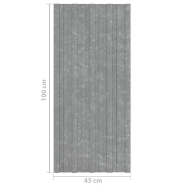 vidaXL Πάνελ οροφής 12 τμχ. Ασημί 100 x 45 cm Γαλβανισμένος χάλυβας