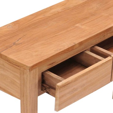 vidaXL Τραπέζι Κονσόλα 110x35x75cm από Μασίφ Ξύλο Teak 1 τεμ.