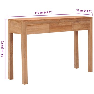 vidaXL Τραπέζι Κονσόλα 110x35x75cm από Μασίφ Ξύλο Teak 1 τεμ.