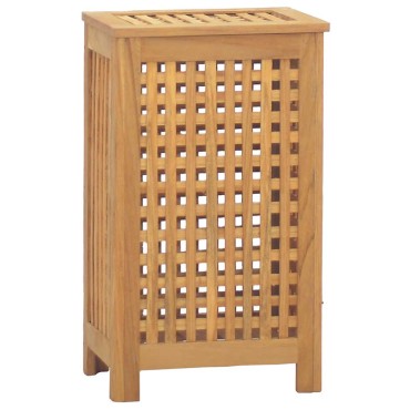 vidaXL Καλάθι Άπλυτων 35 x 25 x 60 εκ. από Μασίφ Ξύλο Teak