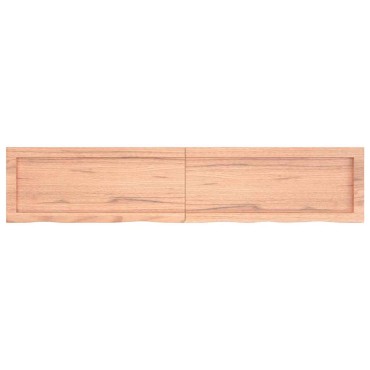 vidaXL Πάγκος Μπάνιου Αν. Καφέ 140x30x(2-4) εκ. Επεξεργ. Μασίφ Ξύλο