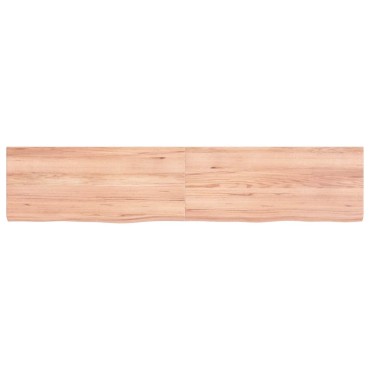 vidaXL Πάγκος Μπάνιου Αν. Καφέ 140x30x(2-4) εκ. Επεξεργ. Μασίφ Ξύλο