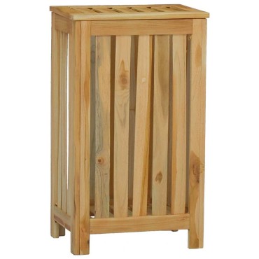 vidaXL Καλάθι Άπλυτων 35 x 25 x 60 εκ. από Μασίφ Ξύλο Teak