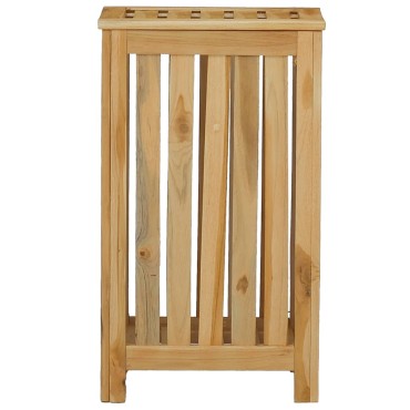 vidaXL Καλάθι Άπλυτων 35 x 25 x 60 εκ. από Μασίφ Ξύλο Teak