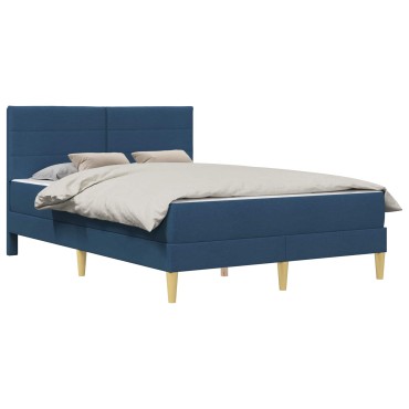 vidaXL Σκελετός Κρεβατιού Μπλε 140 x 200 cm Πολυεστέρας