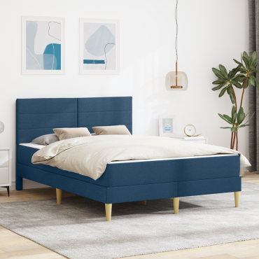 vidaXL Σκελετός Κρεβατιού Μπλε 140x200cm Πολυεστέρας