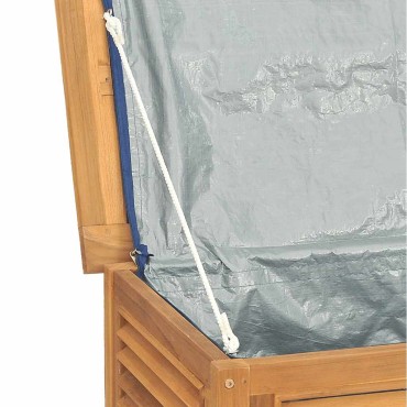 vidaXL Μπαούλο Αποθήκευσης Κήπου με Τσάντα 175x50x55cm Μασίφ Ξύλο Teak 1 τεμ.