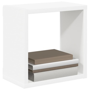 vidaXL Ράφια Κύβοι Τοίχου 4 τεμ. Λευκά 26x15x26cm