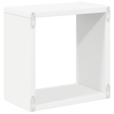 vidaXL Ράφια Κύβοι Τοίχου 4 τεμ. Λευκά 26x15x26cm