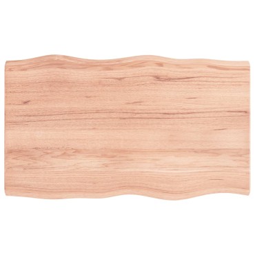 vidaXL Επιφ Τραπεζιού Αν Καφέ 100x60x(2-4)cm Ακατέργ. Μασίφ Ξύλο Δρυός 1 τεμ.