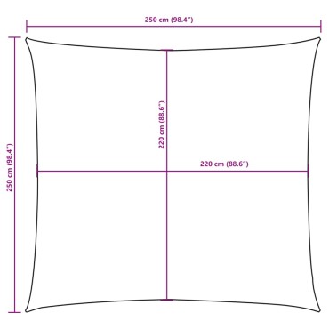 vidaXL Πανί Σκίασης Τετράγωνο Μπεζ 2,5 x 2,5 μ. από Ύφασμα Oxford