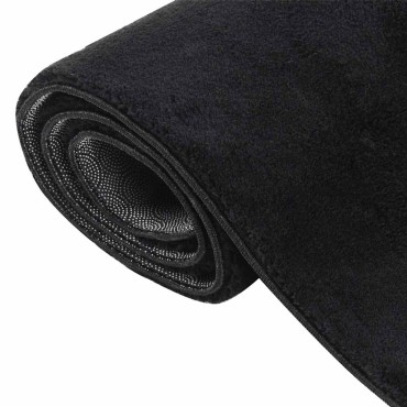 vidaXL Χαλί Πλενόμενο Μαλακό Shaggy Μαύρο 160x230cm Αντιολισθητικό