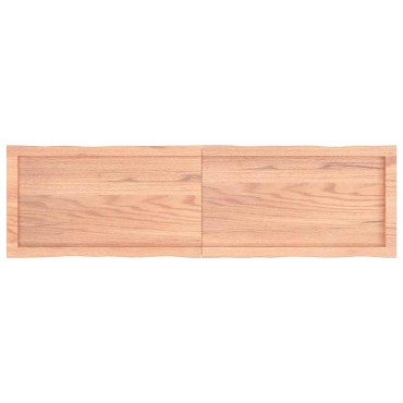 vidaXL Επιφ Τραπεζιού Αν Καφέ 140x40x(2-4)cm Ακατέργ. Μασίφ Ξύλο Δρυός 1 τεμ.