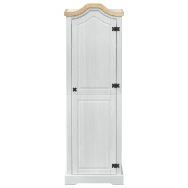 vidaXL Ντουλάπες με ράφι Λευκό 55x52x170cm Στερεά ξυλεία πεύκου