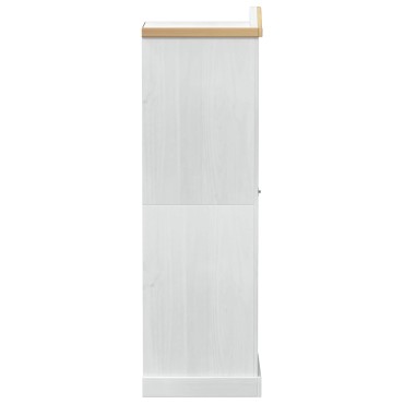 vidaXL Ντουλάπες με ράφι Λευκό 55x52x170cm Στερεά ξυλεία πεύκου