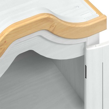 vidaXL Ντουλάπες με ράφι Λευκό 55x52x170cm Στερεά ξυλεία πεύκου